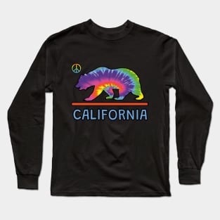 Tie Dyed California Bear Long Sleeve T-Shirt